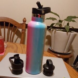 24 Oz. Iron Flask Gradient  Sports Water Bottle with Three Lids